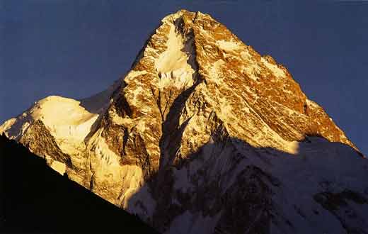 
K2 North Face at sunset - Himalaya Alpine Style: The Most Challenging Routes on the Highest Peaks book
